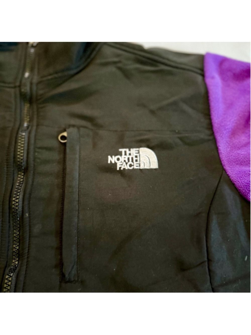 The North Face Denali Fleece Jacket Women’s XL Black Purple Full Zip North Face - Picture 4 of 6
